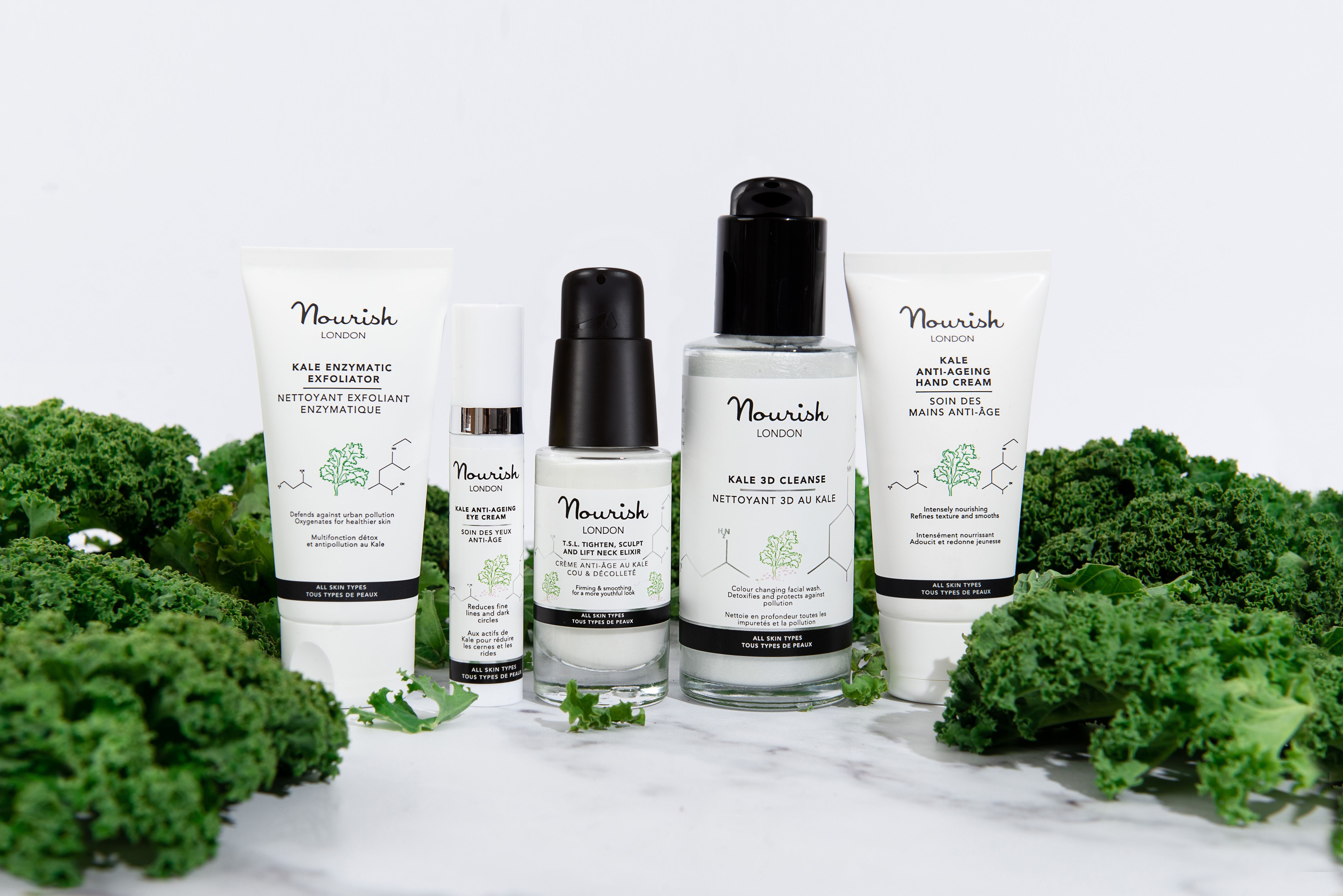 Nourish London, offering scientifically developed, highly effective, organic, vegan & cruelty-free skincare powered by ingredients from nature